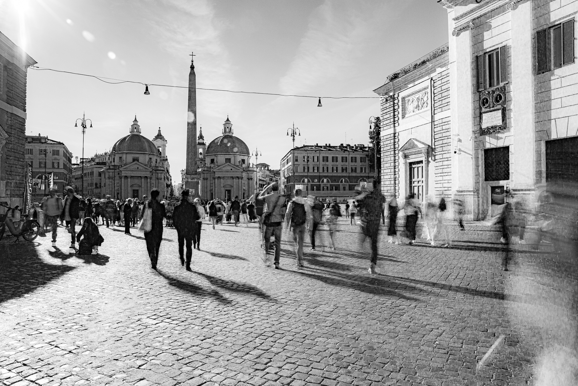 Ombre lunghe a Piazza del Popolo