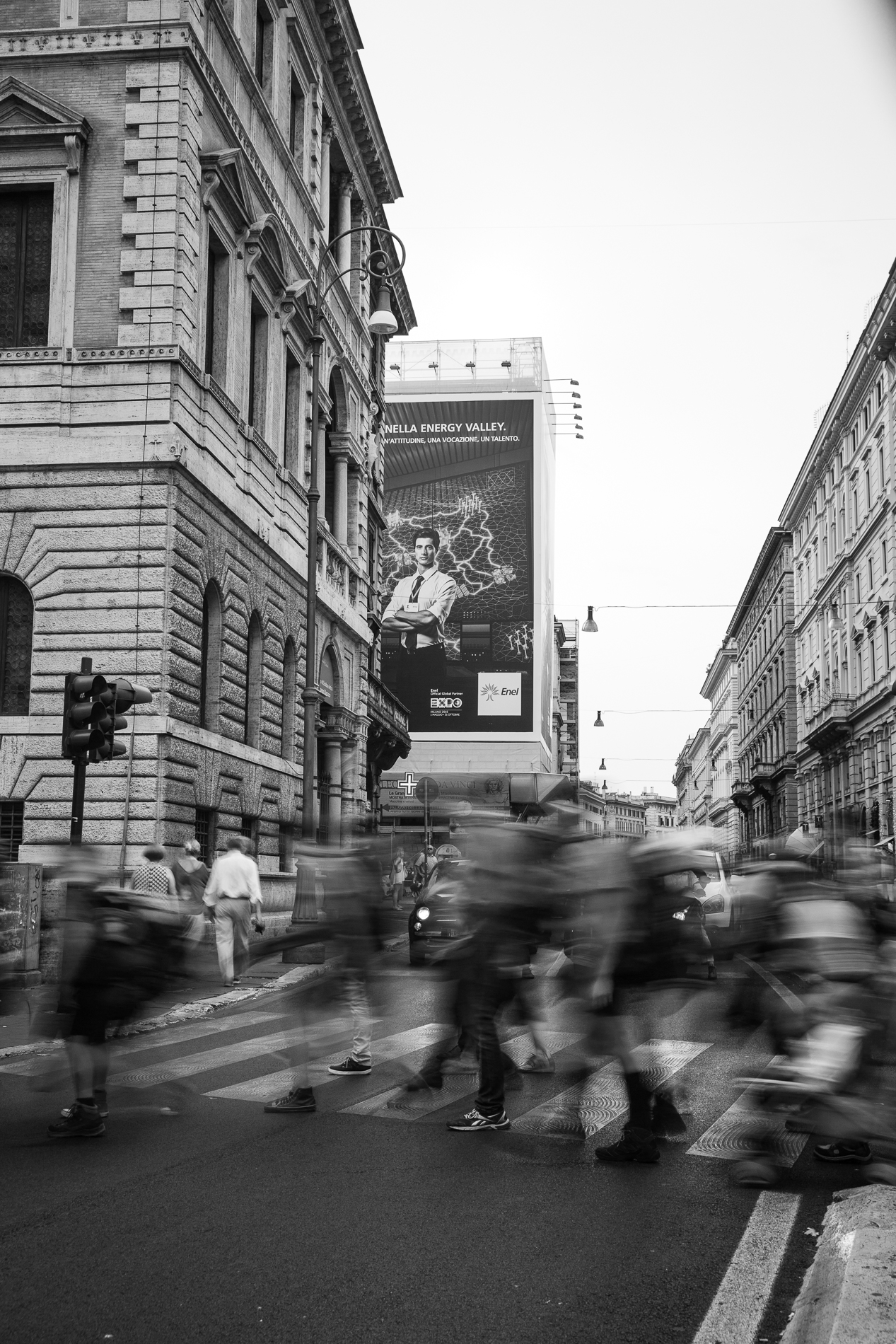 Attraversamento pedonale a Corso Vittorio